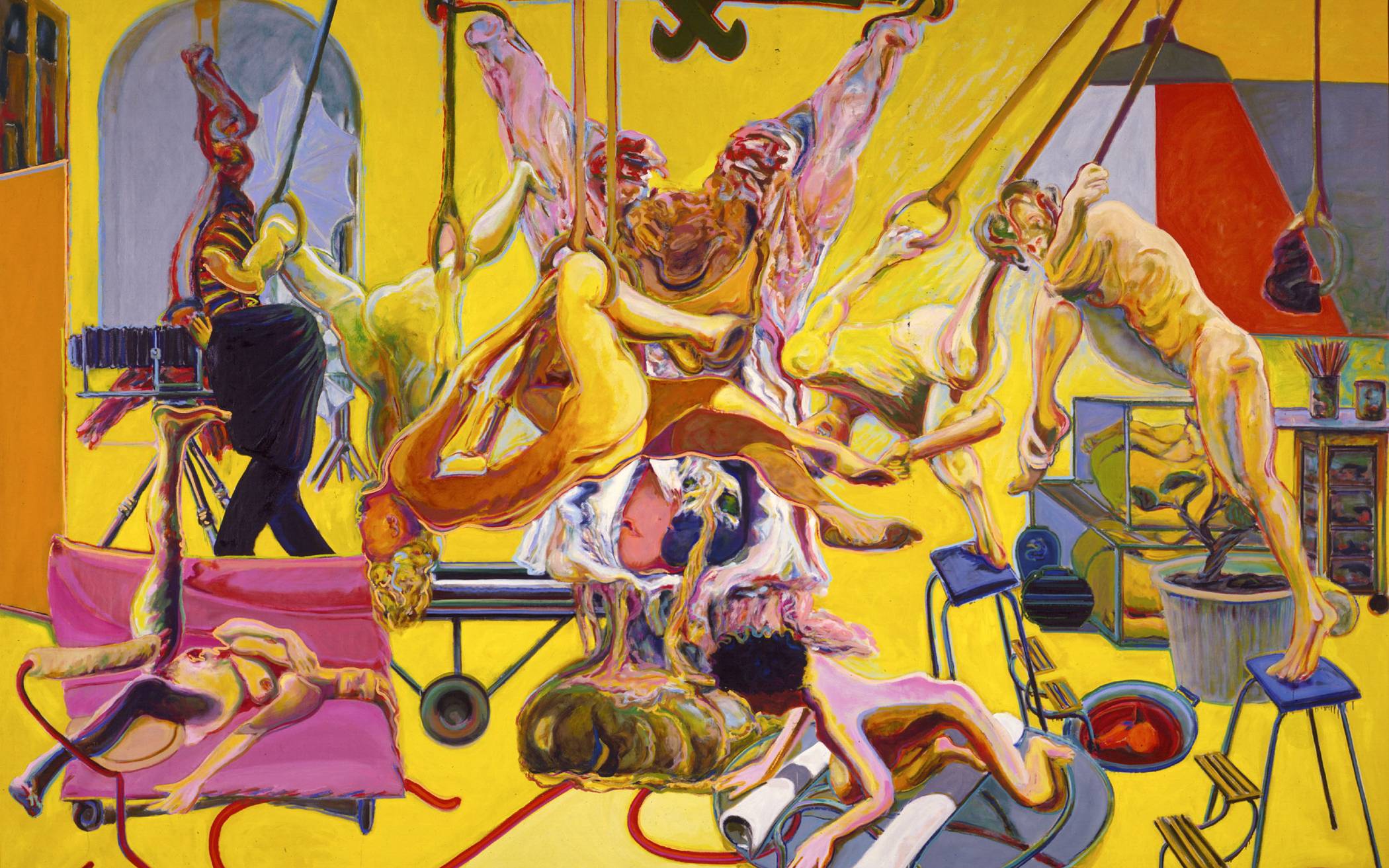  Gelbes Atelier, 1985, Öl / Leinwand, 300 x 425 cm, Estate Norbert Tadeusz / Petra Lemmerz 