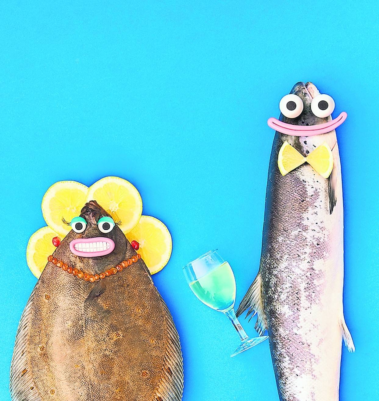 Frau Scholle und Herr Forelle bitten zu Tisch.