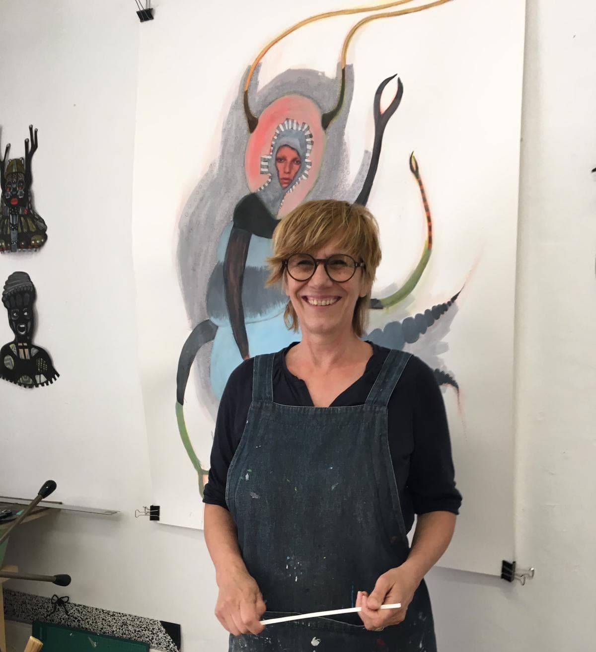  Künstlerin Maria Gilges in ihrem Atelier in Flingern. 