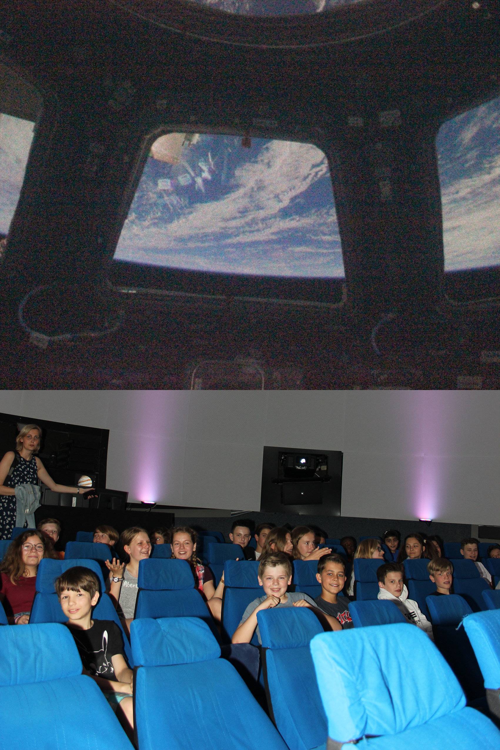  Gespanntes Warten auf die ISS: Die Klasse 6a des Gymnasiums Gerresheim. 