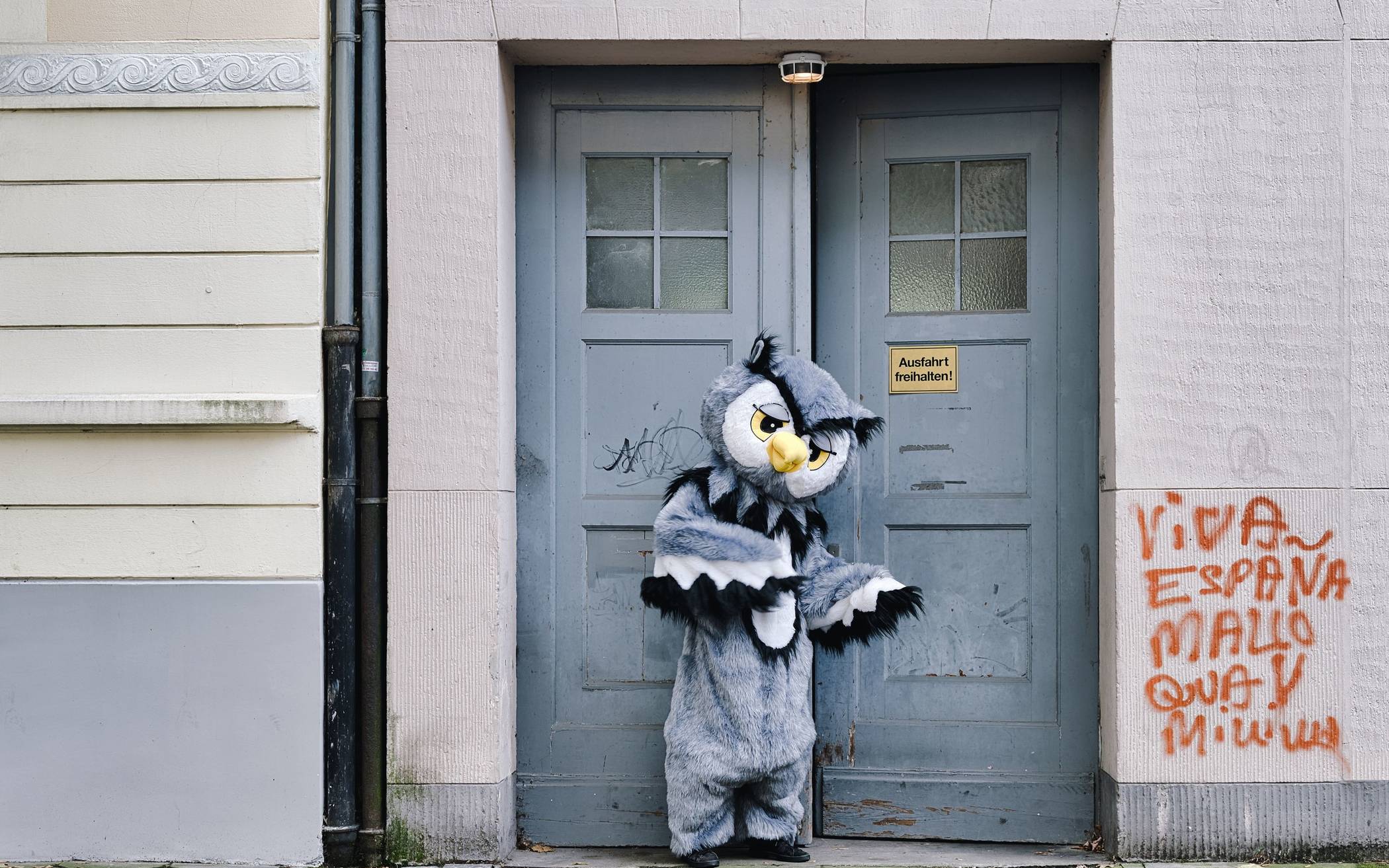  Maskottchen von „Für einen Moment“: die Eule 