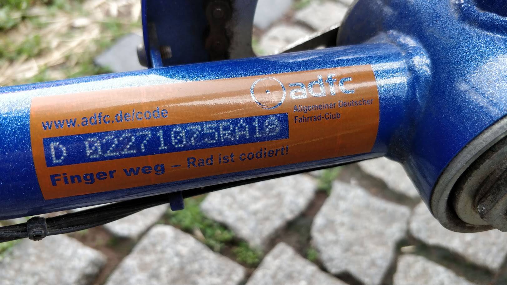  Schreckt Diebe ab – codierte Räder lassen sich nur schwer weiterverkaufen. 