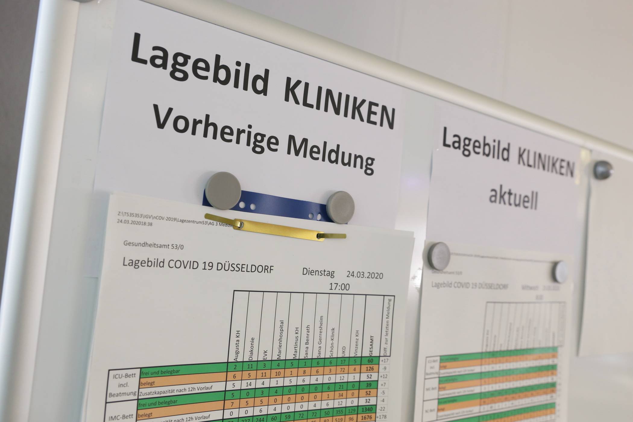 Im "Lagezentrum Corona" im Gesundheitsamt. 