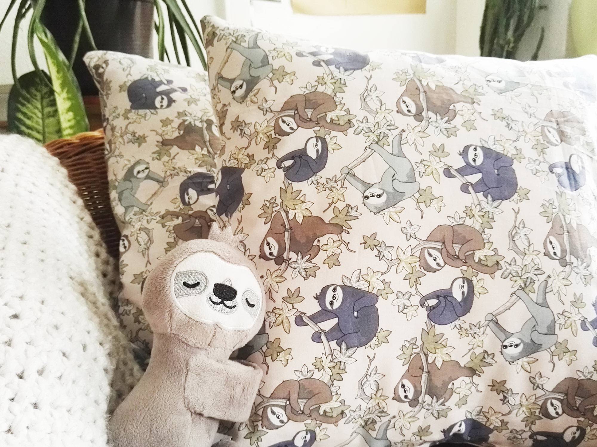  Ein Hingucker – das Faultierkissen. 